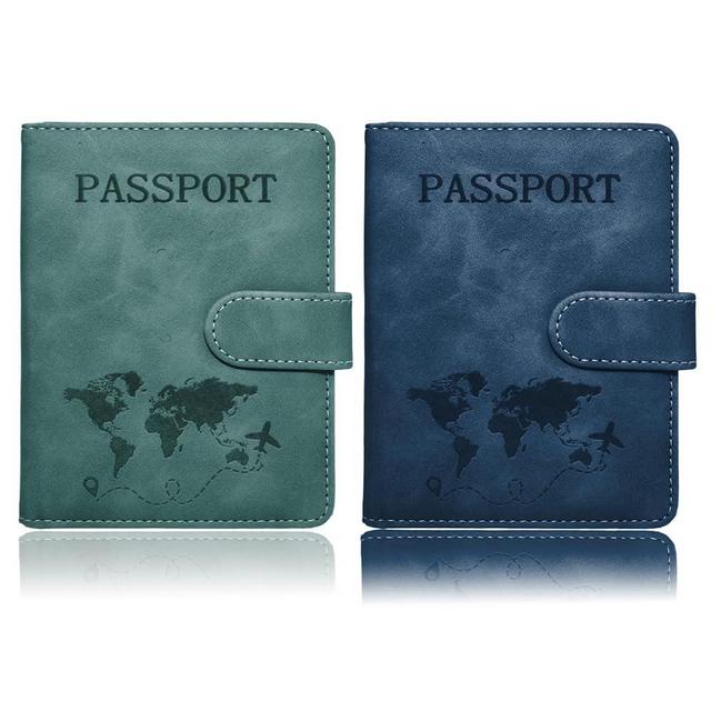 Passport Holder for Travel Essentials, 2 Pack Rfid Passport Cover for Women Men