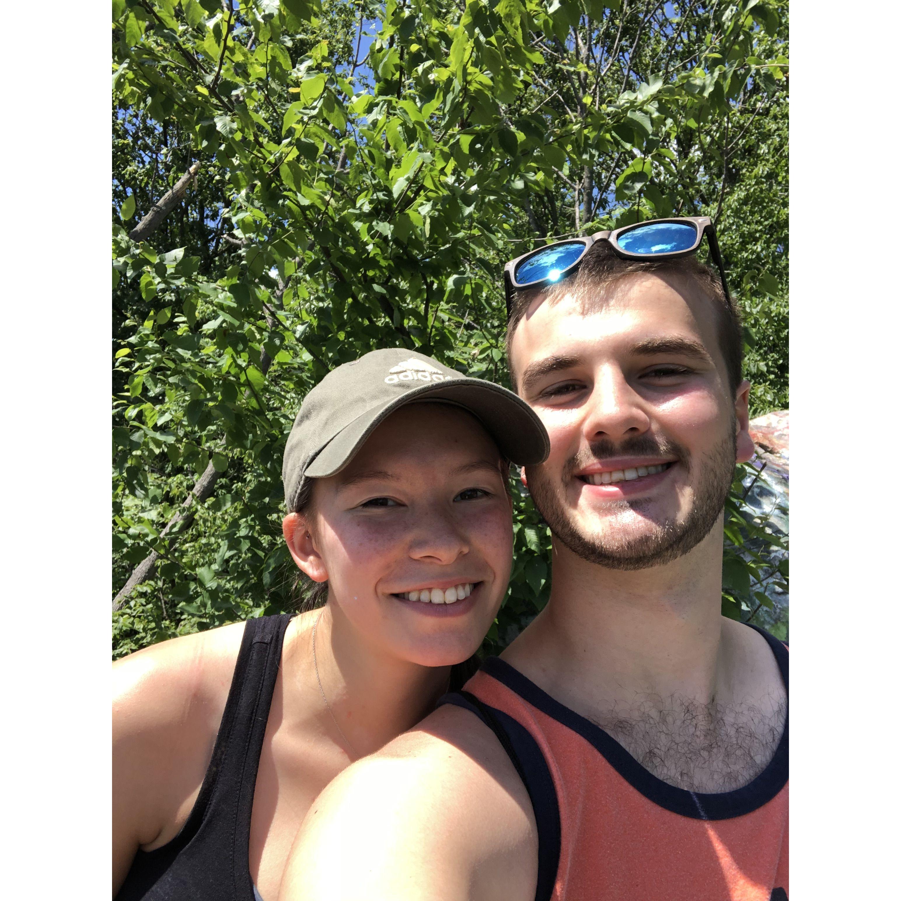 We love to go on hikes- this photo was from a spot near our old Allentown, PA apartment!