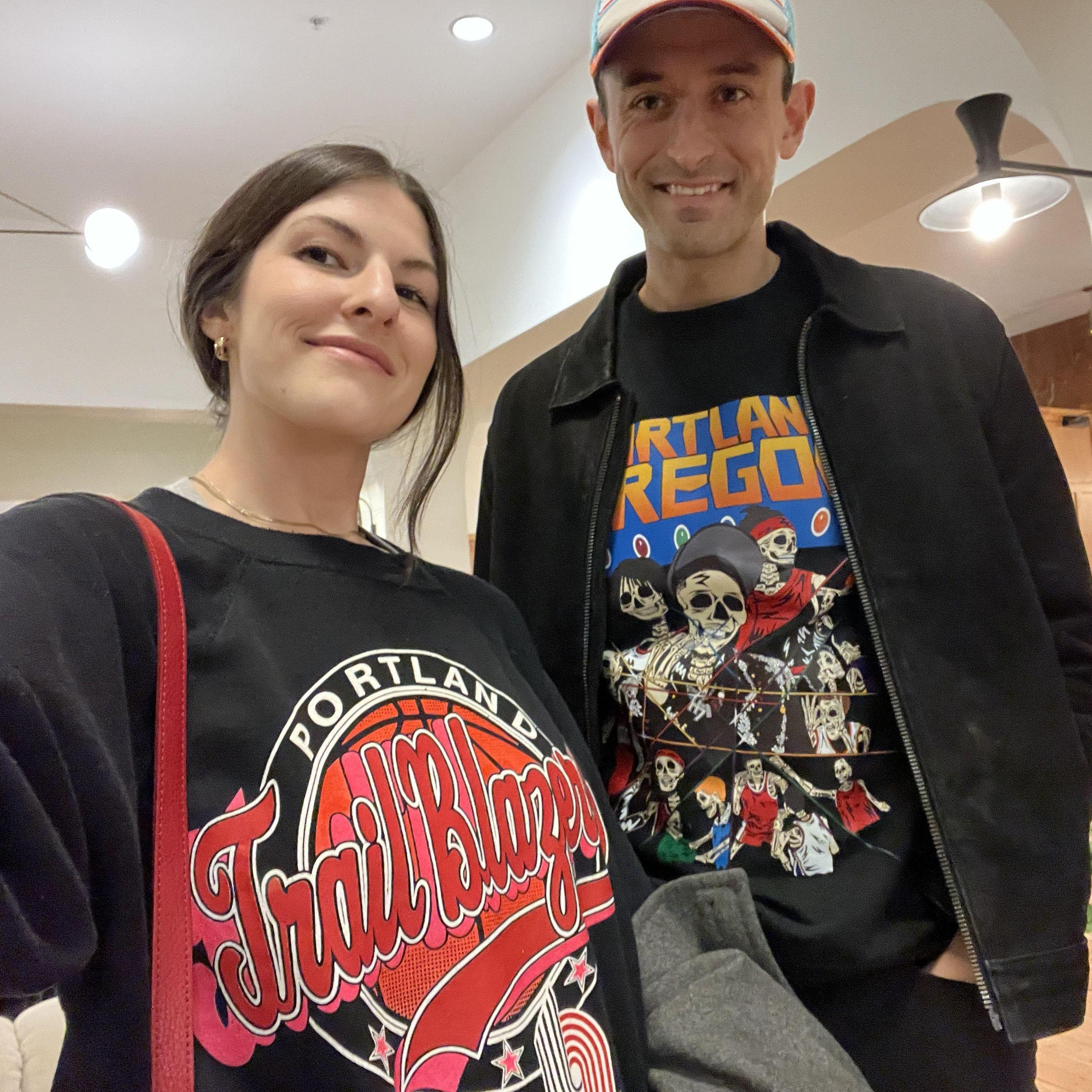 Our first Blazers game ft. vintage swag