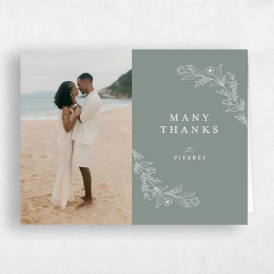 Deep Sage, Green Wedding Thank You - Seraphine Photo