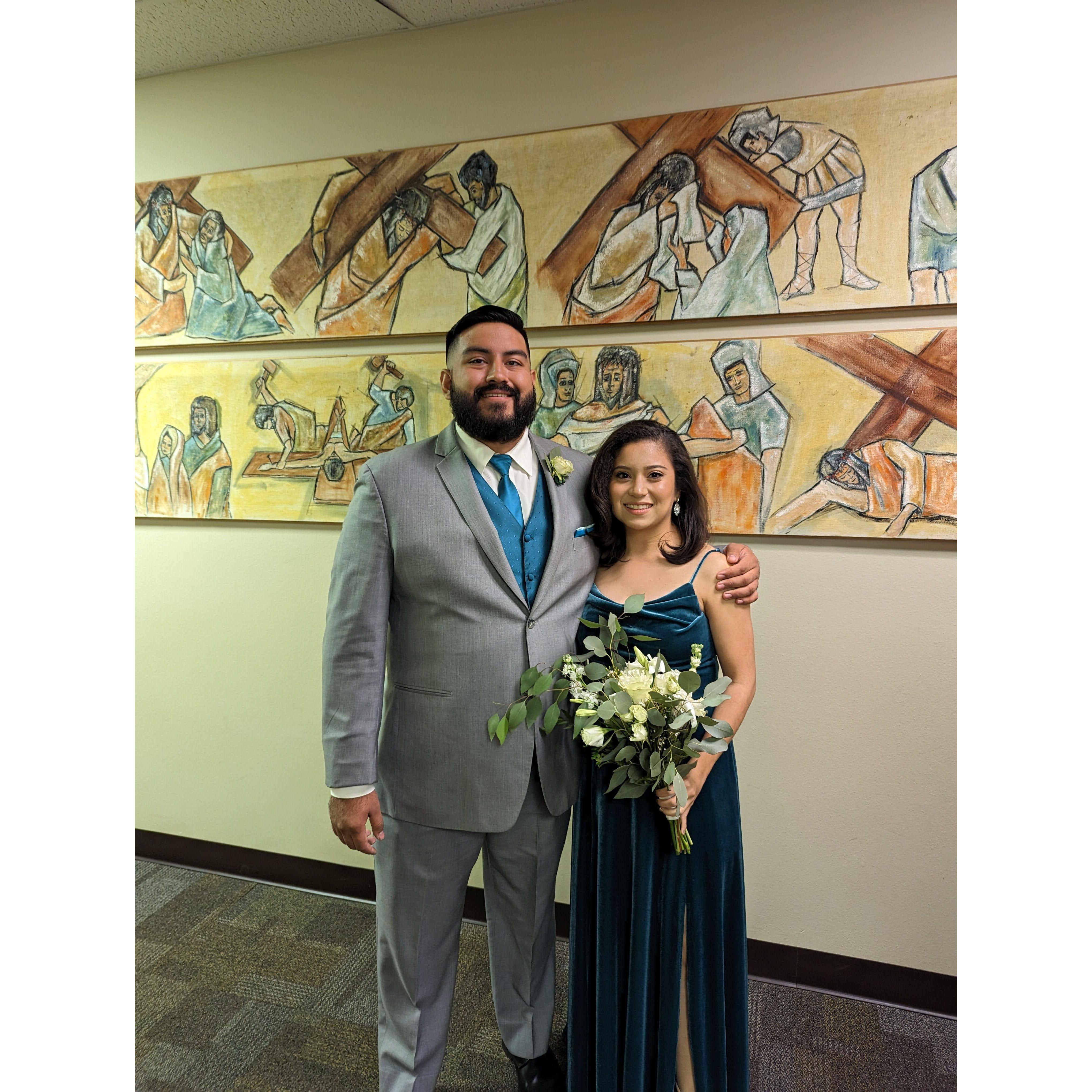 As best man and bridesmaid in our friends' wedding. De padrino y dama de honor en la boda de nuestros amigos.