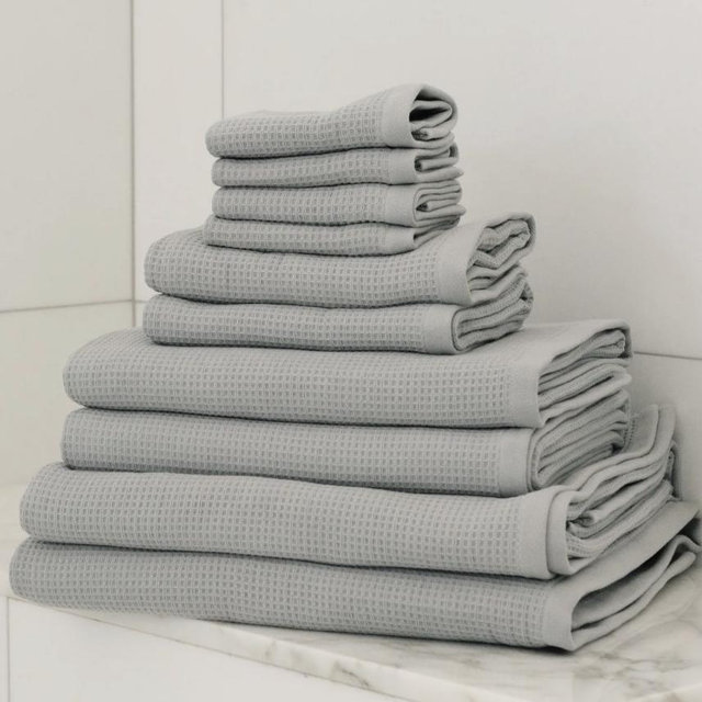 Complete Waffle Bath Bundle - harbor mist