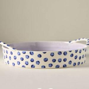 Berry Icon Handpainted Stoneware Pie Dish