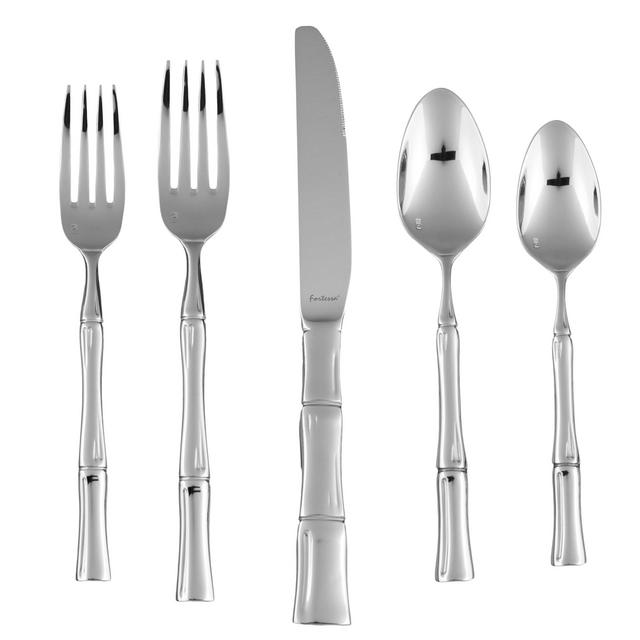 Fortessa 5PPS-127-20PC Royal Pacific 18/10 Steel Flatware 20 Piece Place Setting, Polished Stainless