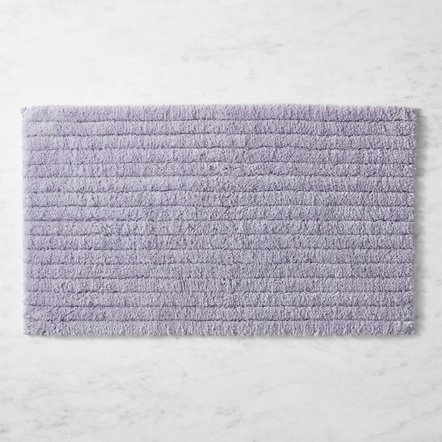 Solid Ribbed Bath Mat