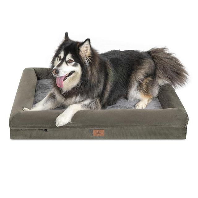 Yiruka XL Dog Bed, Orthopedic Gel Memory Foam Dog Bed, Washable Dog Bed with Removable Cover, Waterproof Non-Slip Bottom Big Dog Couch Bed