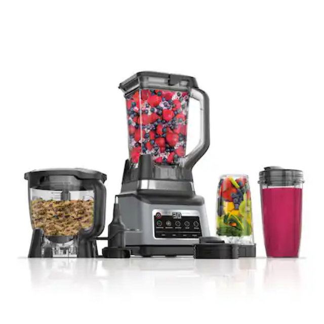 Ninja - Professional Plus Kitchen System with Auto-iQ & (2) 24oz Single-Serve Cups - Stainless Steel