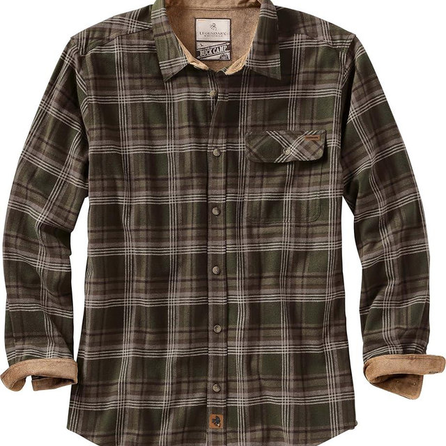 Legendary Whitetails Men's Flannel Shirt Long Sleeve Button Down 100% Cotton