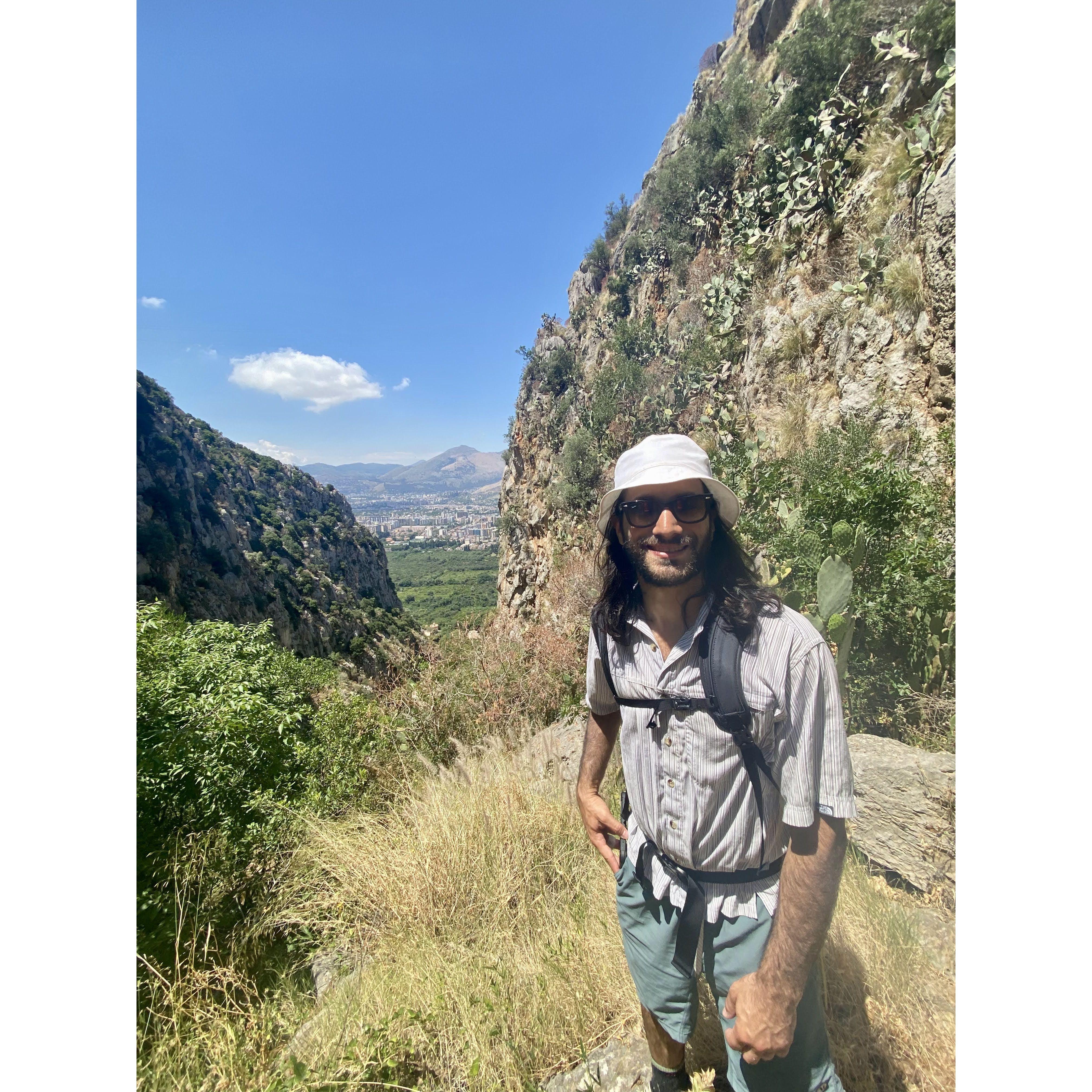 And we hiked there too - 12 miles around Palermo, Sicily