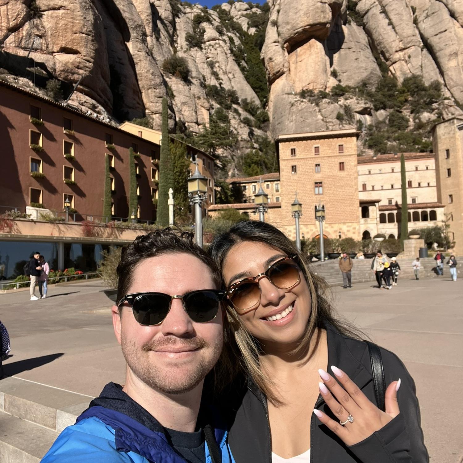 We got engaged in Barcelona, Spain!