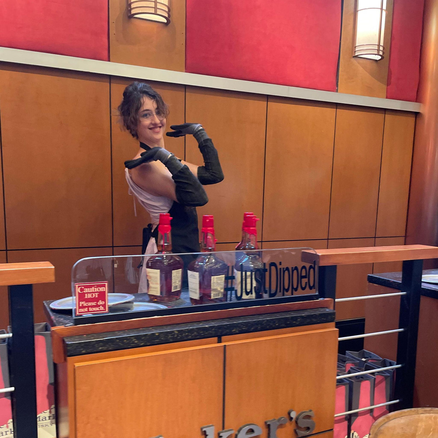 Josie got to wax seal a bottle herself (2023)