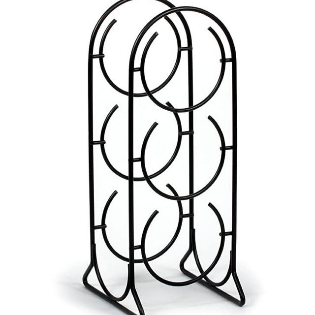 Spectrum Diversified Horseshoe Rack, 3 Holder Countertop Storage, Holds Standard & Jumbo Wine Bottles, Modern Kitchen Décor & Storage