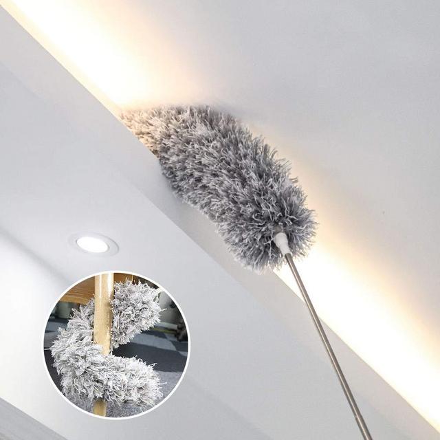 Dusters for Cleaning Extendable,HAINABC Extendable Duster Reaches Up to 100",Microfiber Duster for Cleaning Ceiling Fan/Keyboard/Furniture/Cobweb