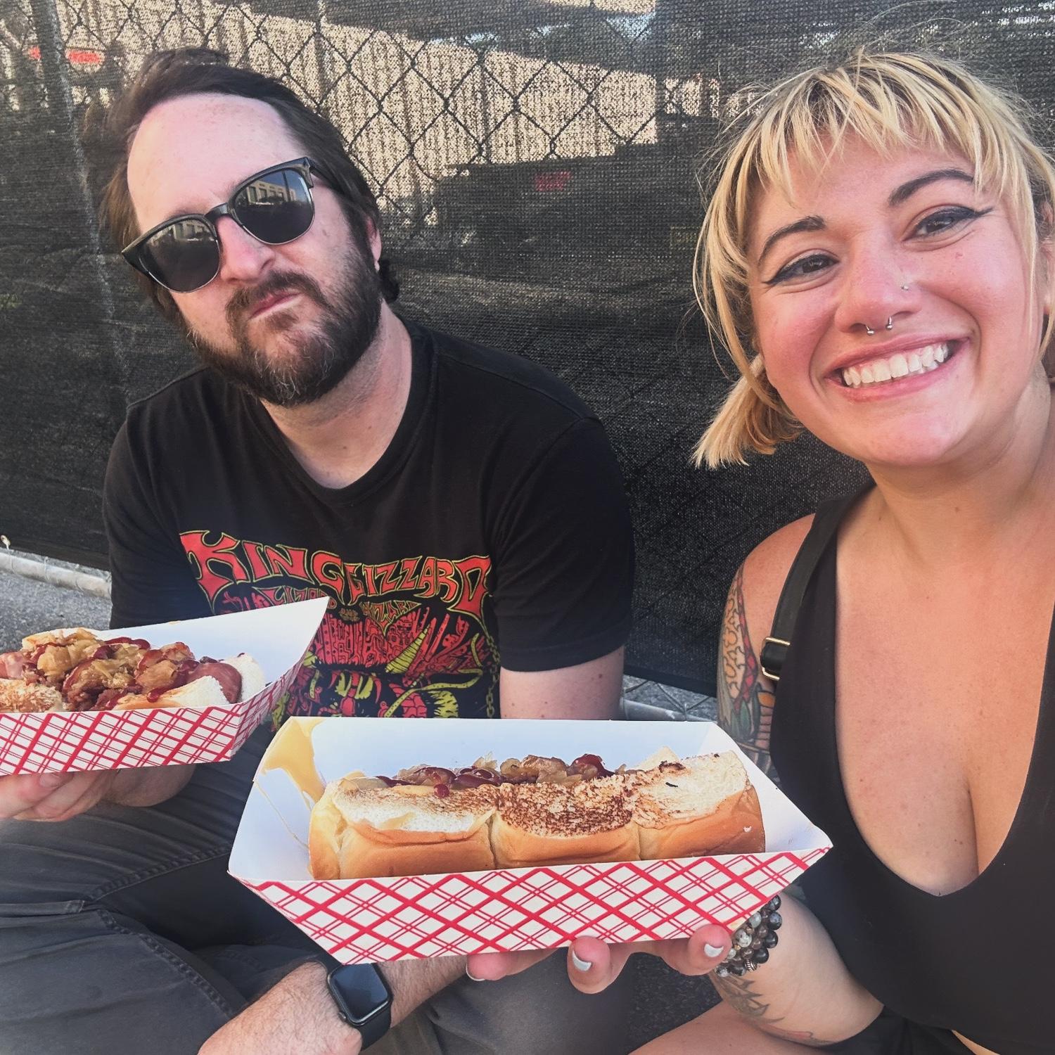 No Values Festival, June 2024. We saw Iggy Pop & the Misfits and clearly loved our hot dogs.