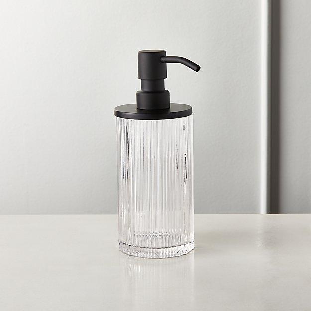 Athena Ribbed Glass Soap Pump