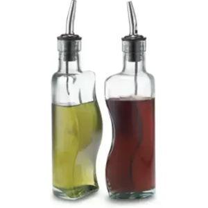 Tablecraft H918 Oil and Vinegar Set with Pourer, Clear, 17 Oz