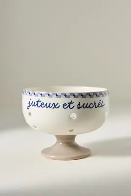 Café Violette Handpainted Stoneware Berry Basket