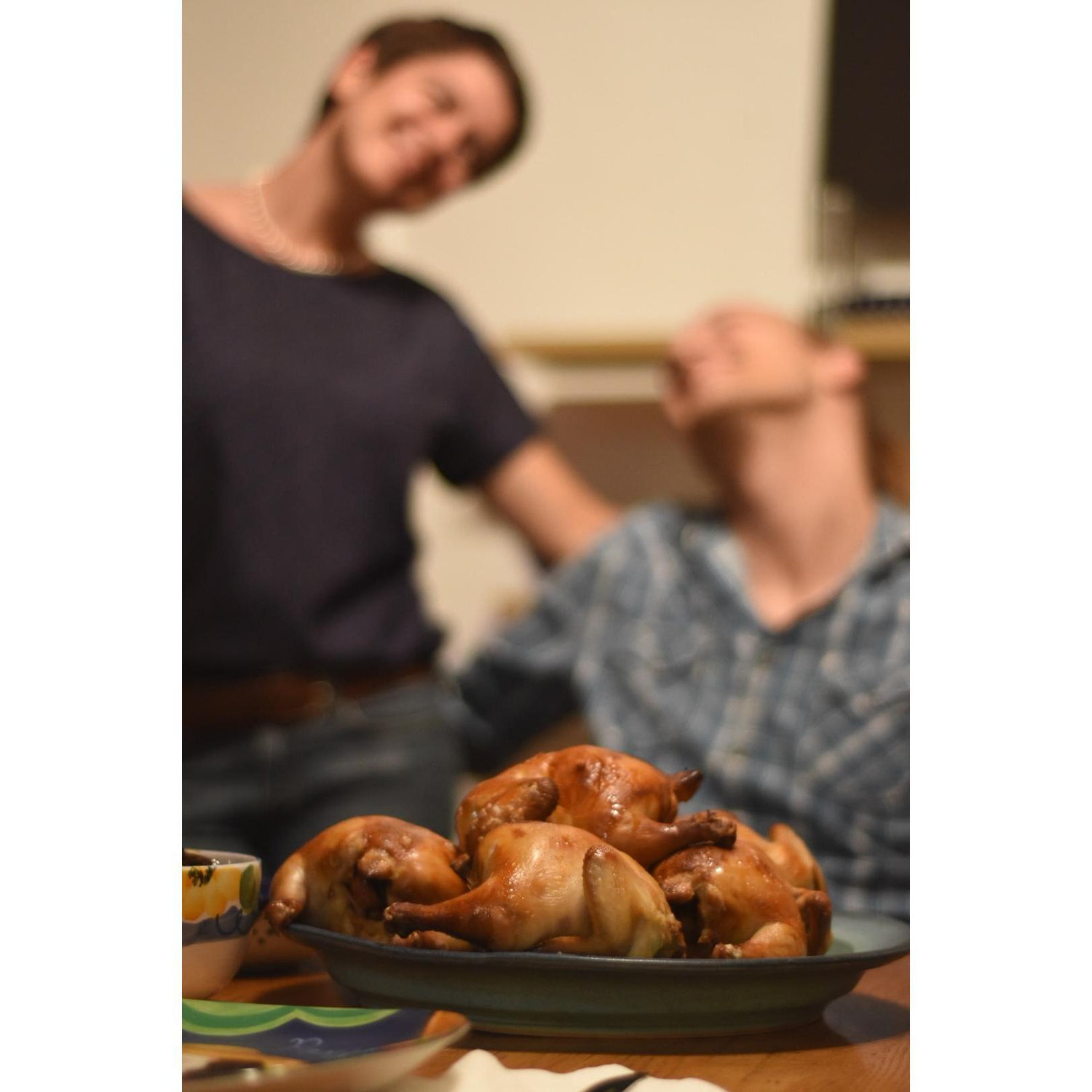 Love, Thanksgiving, and Cornish Hens (credit to Paula for this gem of a photograph)