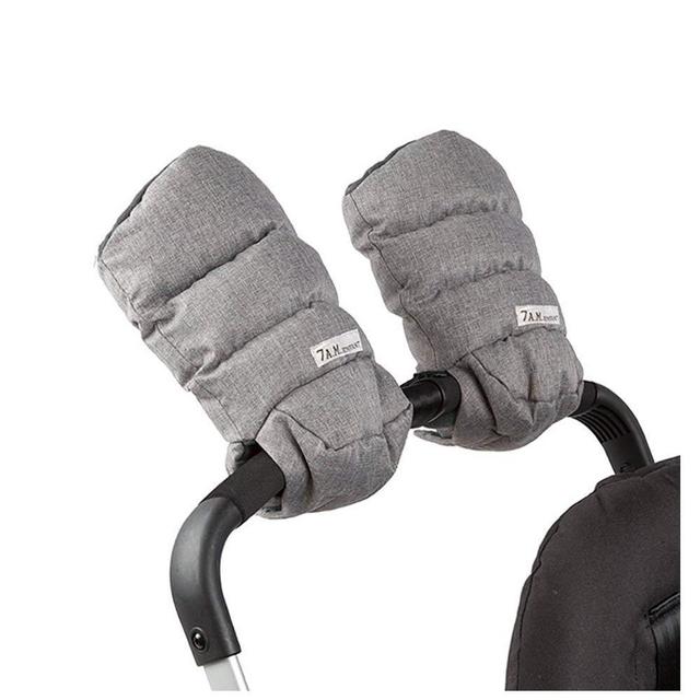 7 A.M. Enfant Warmmuffs Stroller Gloves with Universal Fit (Heather Grey)