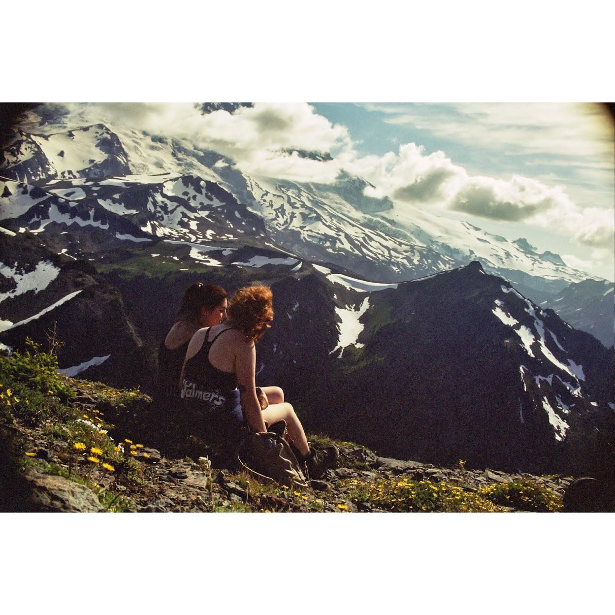 A nice hike we took last summer. Dan, Delia, and Ramsey hiked a trail around Mt Rainier.