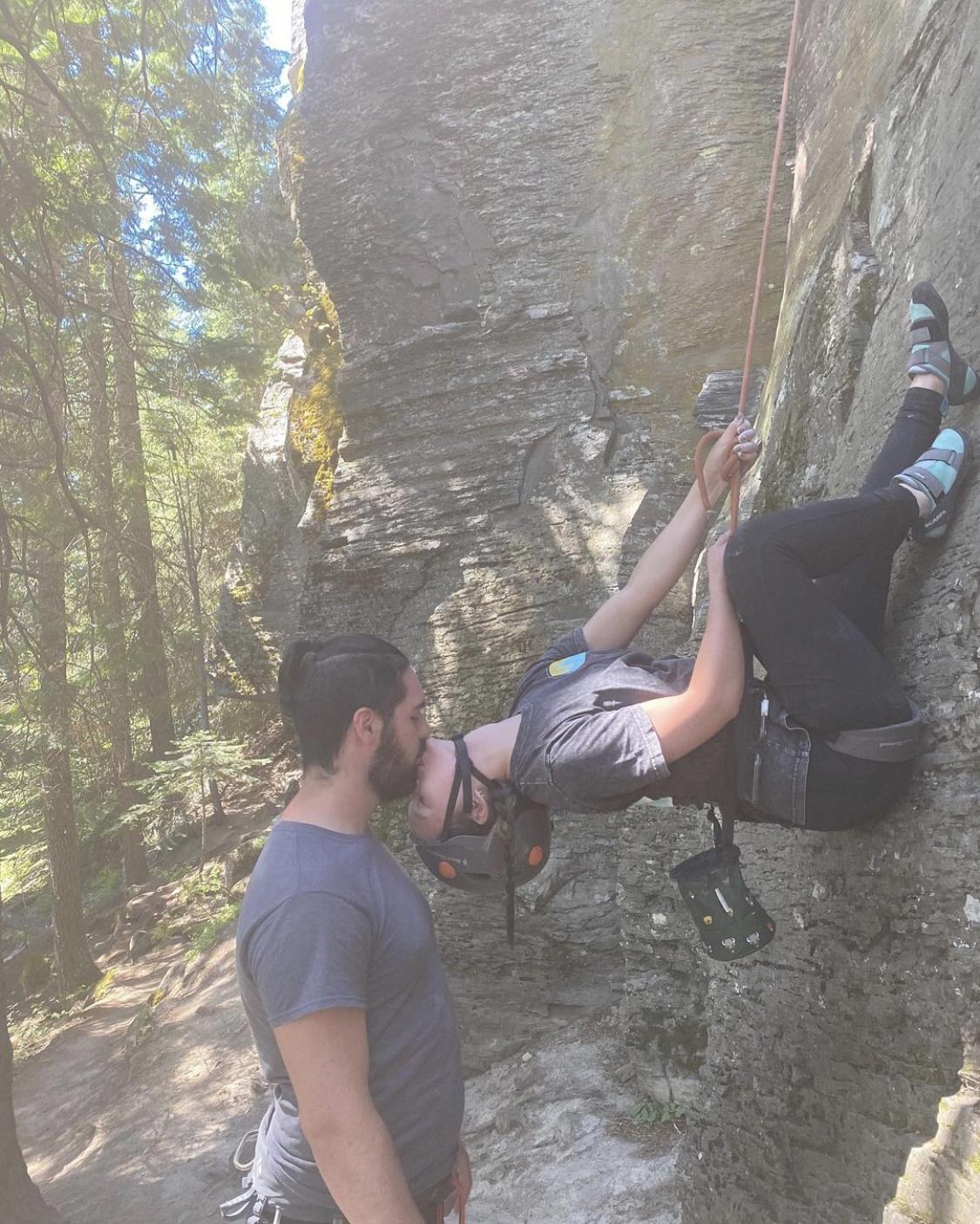 Rock Climbing is one of the first sports Micah introduced Bekah to, and she fully committed to it