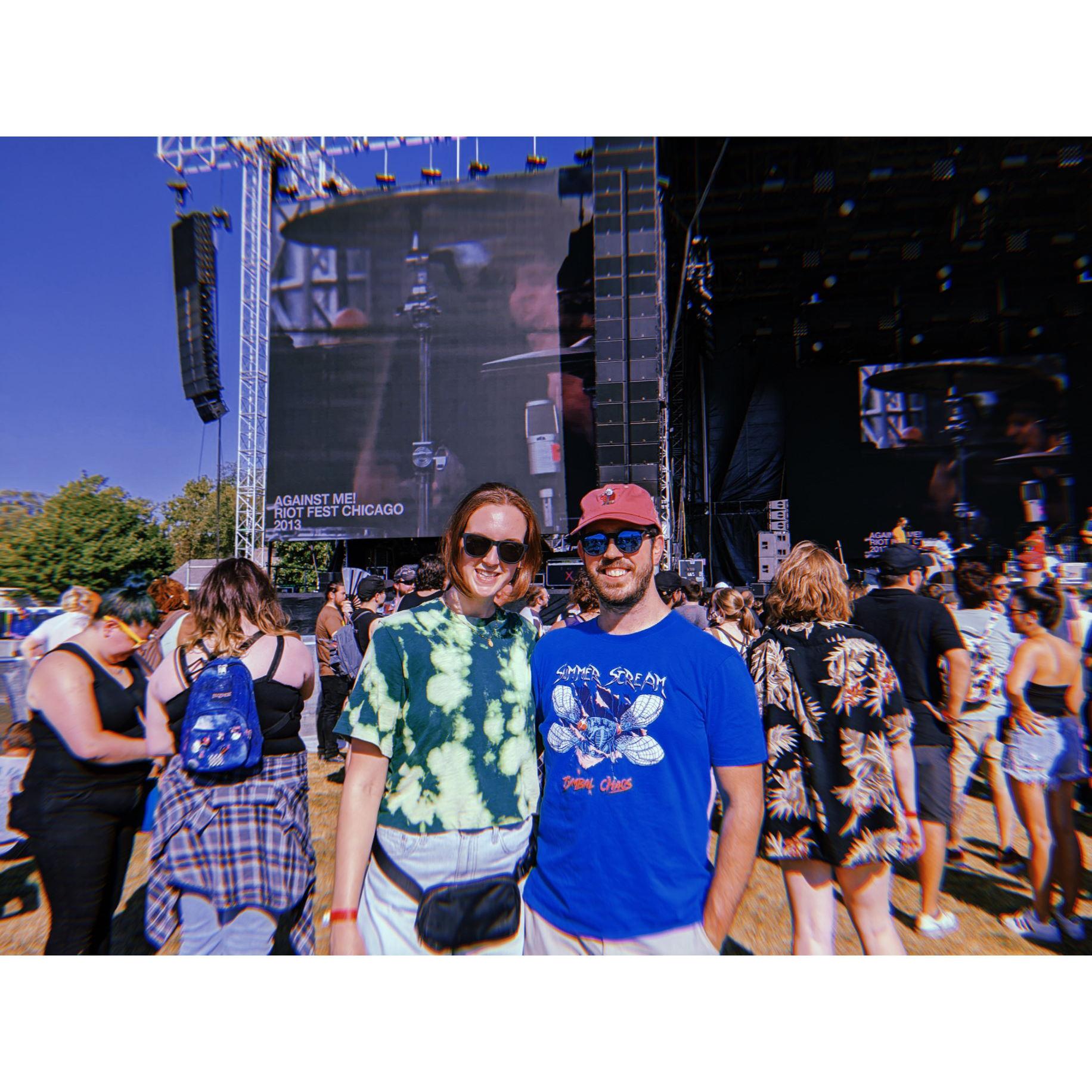 At Riot Fest, a rock music festival that we attend every year in Chicago!