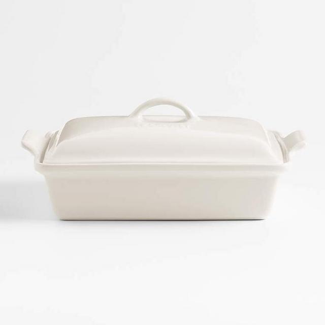 Le Creuset ® Heritage 4-Qt. Cream Rectangular Casserole Dish with Lid