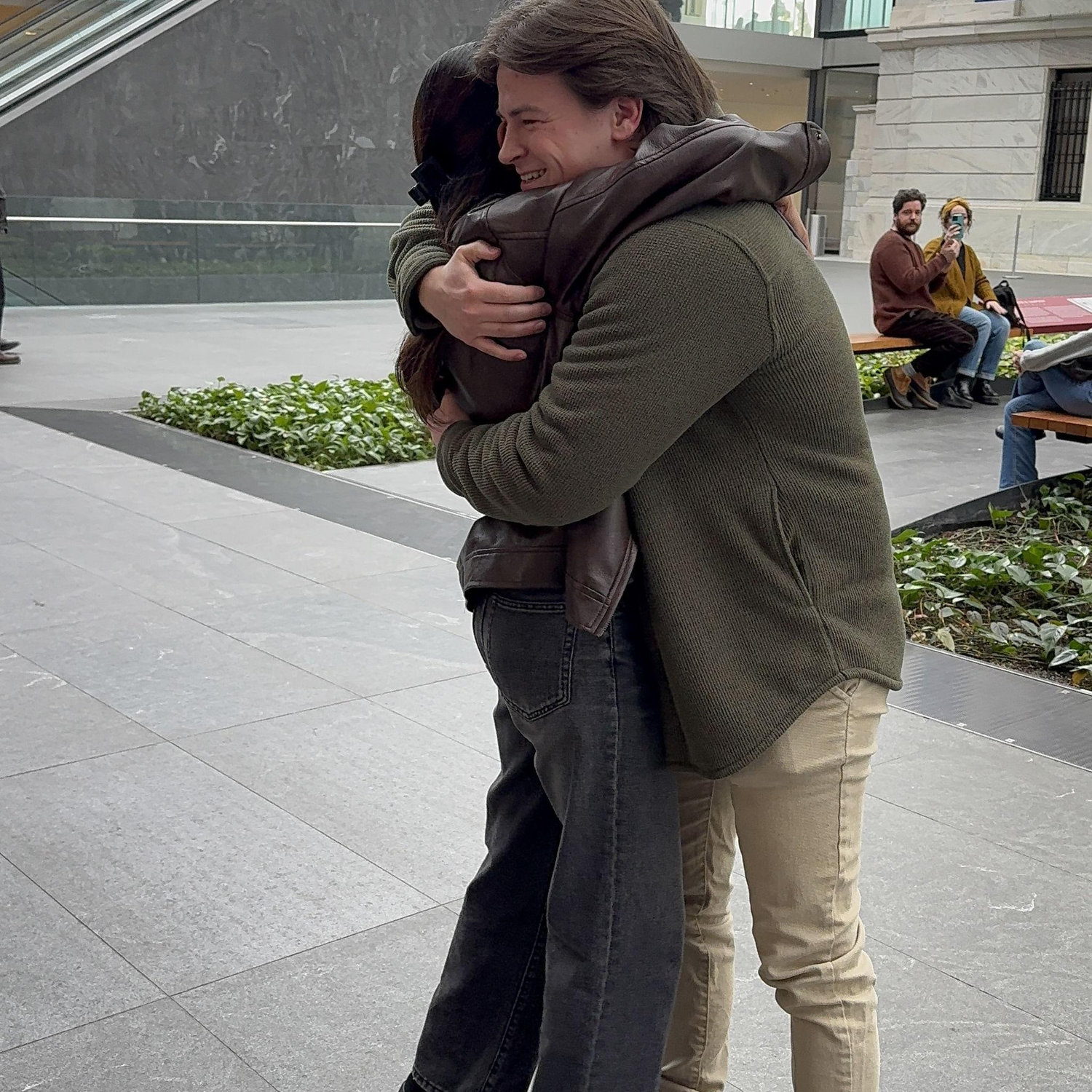 Total surprise for Sanjana! She had no idea what the ring looked like or that the proposal would happen exactly one year after our dating anniversary. The best proposals are unplanned. 💍