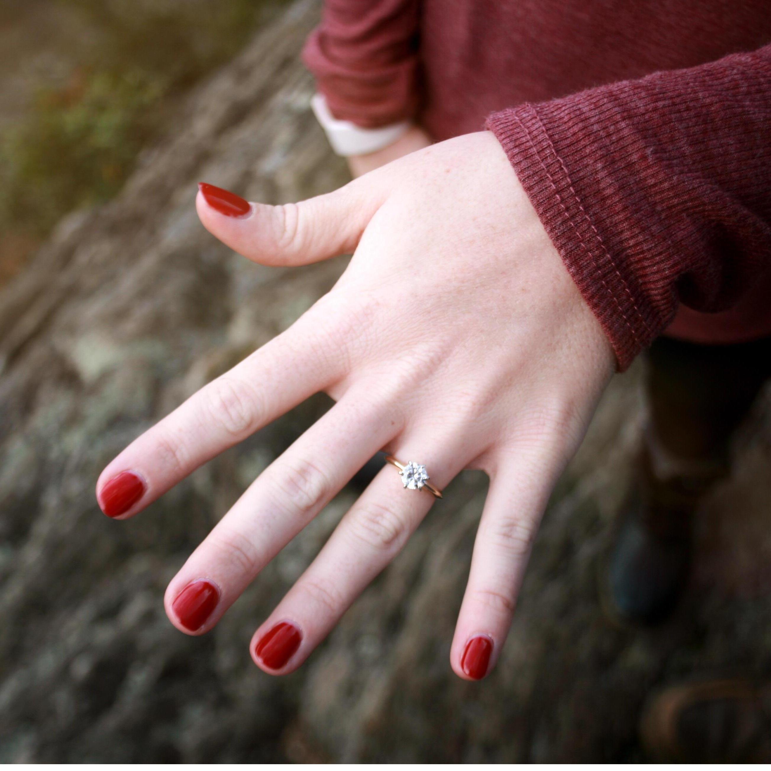 The diamond for my ring was given to Jackson by his grandmother, Dianne Galos (aka Nanny). I am extremely grateful-- it sparkles beautifully!