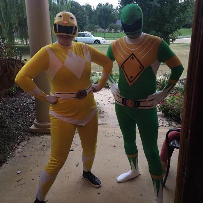 Colin was a real trooper and agreed to dress up as Power Rangers for Cole's 4th birthday!