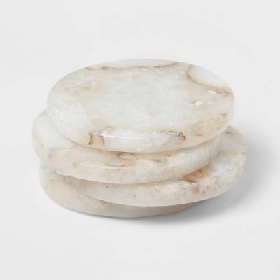4pk Stone Salt Agate Coasters - Threshold™