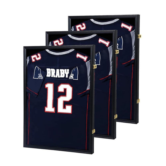IHEIPYE Jersey Frame Display Case 3 Pack - Large Sport Jersey Shadow Box with UV Protection Acrylic for Baseball, Basketball, Football, Soccer, Hockey, Shirt and Uniform