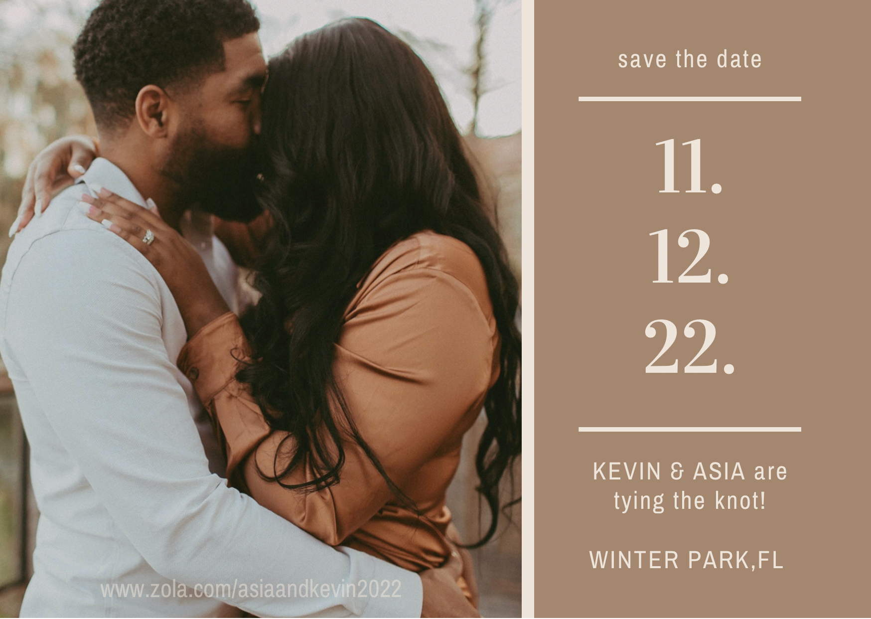 The Wedding Website of Asia Cooks and Kevin Mitchell