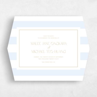 Blue Diamond Wedding Save the Date - Cancun Landscape