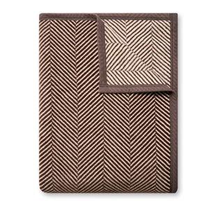 Harborview Herringbone Chocolate Blanket