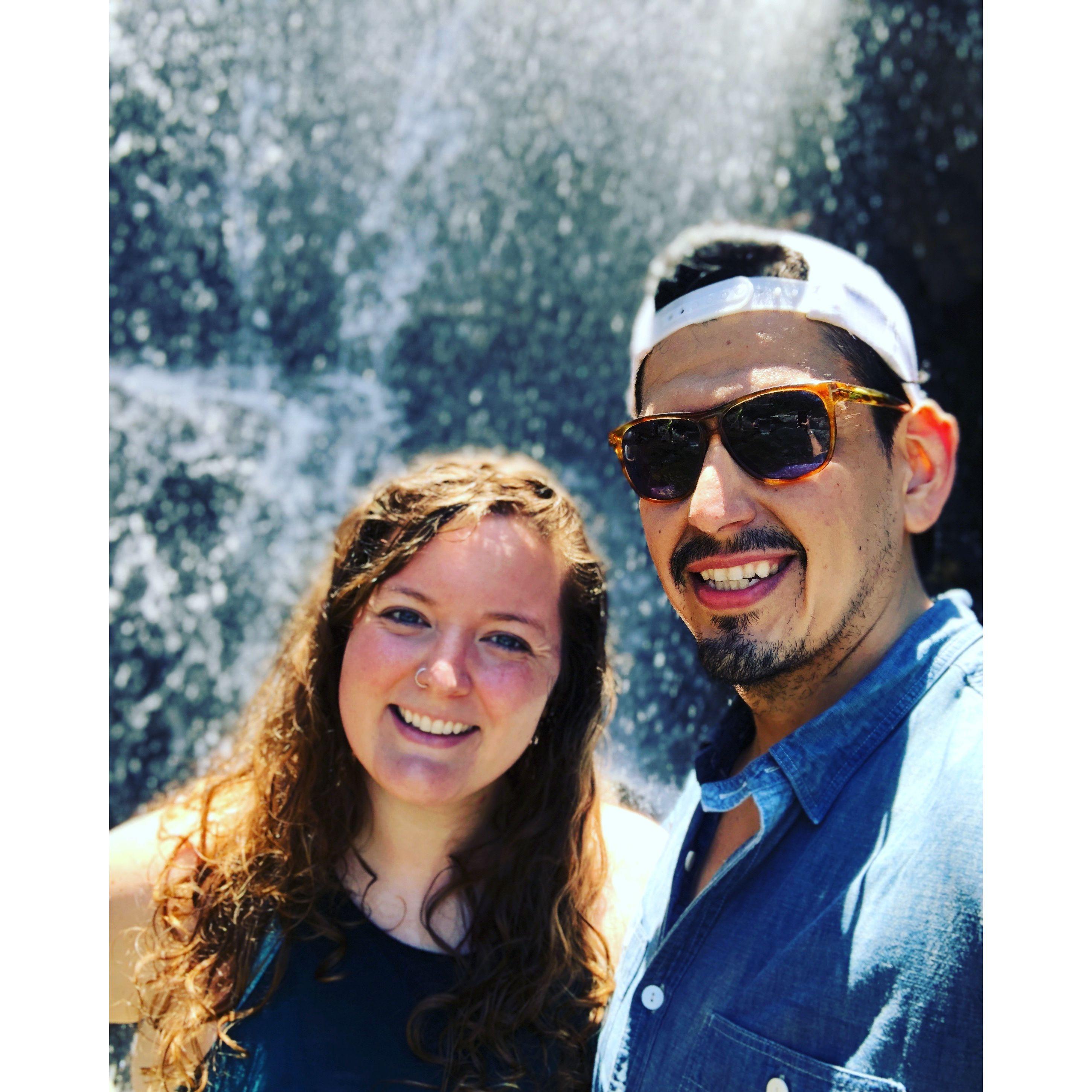 We hiked to the top of Chimney Rock (NC) and discovered this beautiful waterfall!