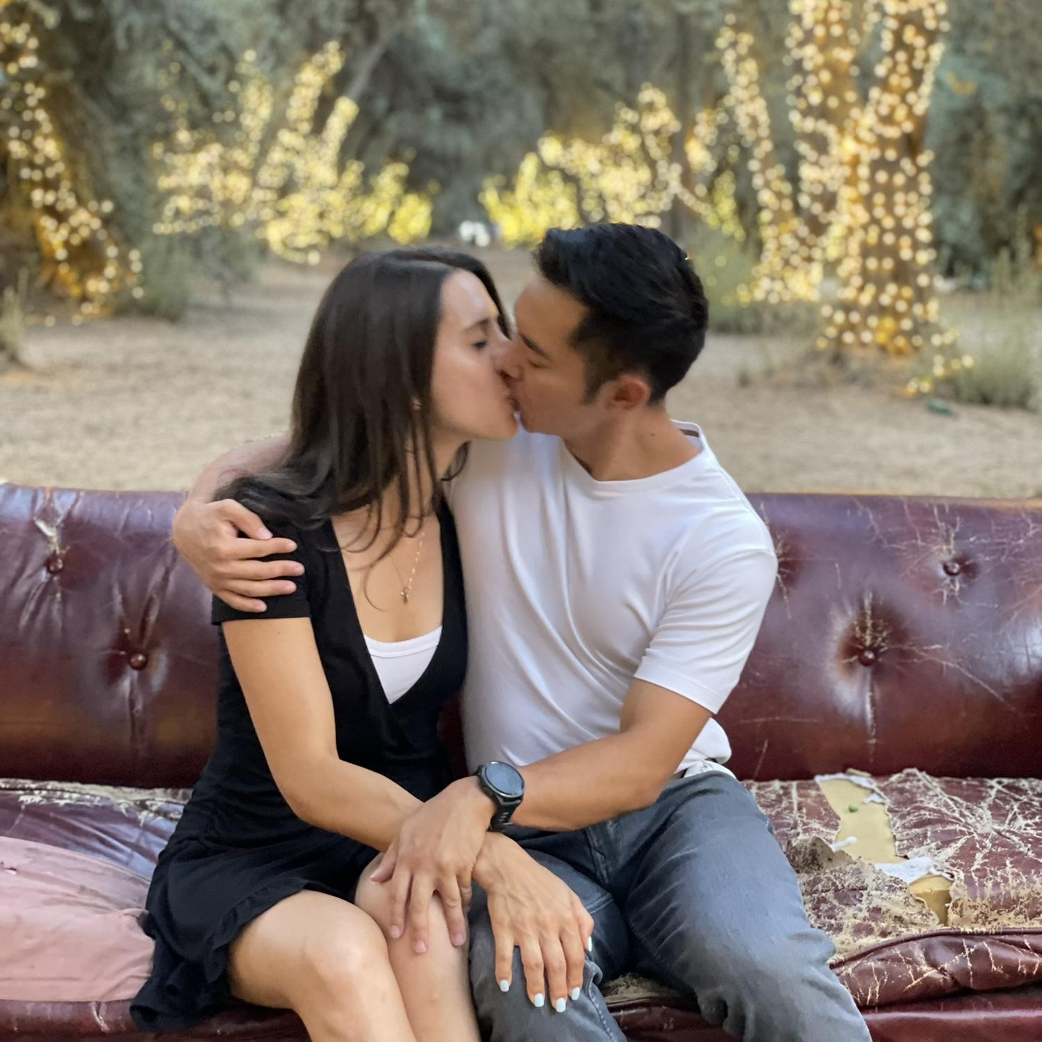 Officially together, Brandon asked Ashlee to be his girlfriend at the Lavender Farms under a shining sparkling tree during summer 2024.