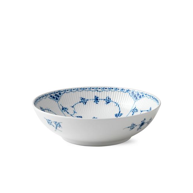 Blue Fluted Half Lace Bowl 110 cl