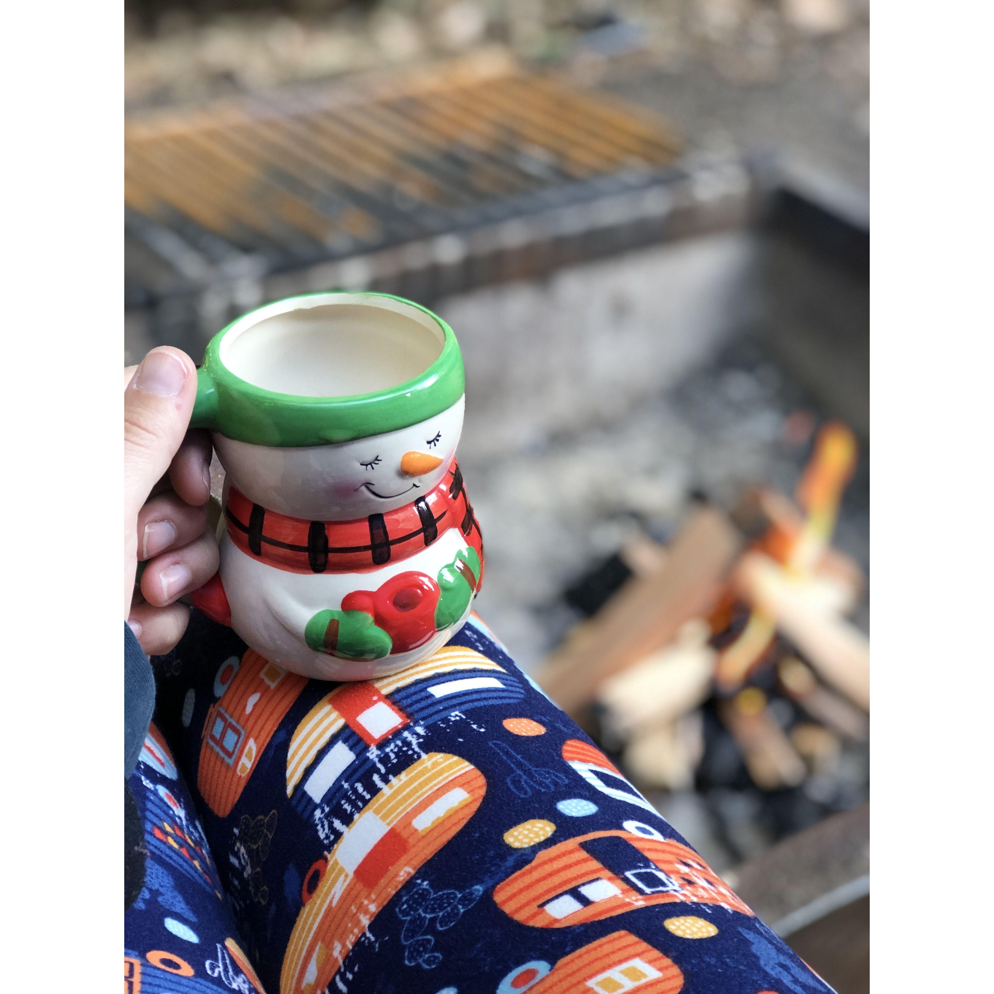 mornings by the fire