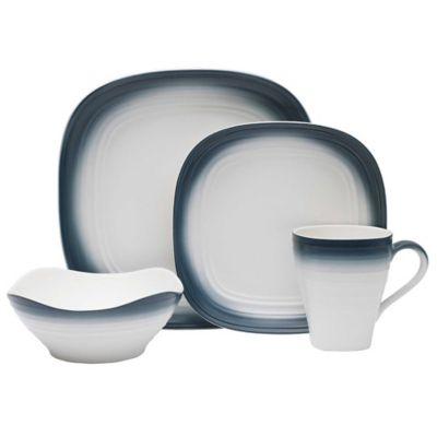 Mikasa® Swirl Ombre Square 16-Piece Dinnerware Set in Blue
