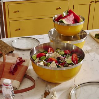 Premium 6-Piece Mixing Bowl Set with Glass Lid