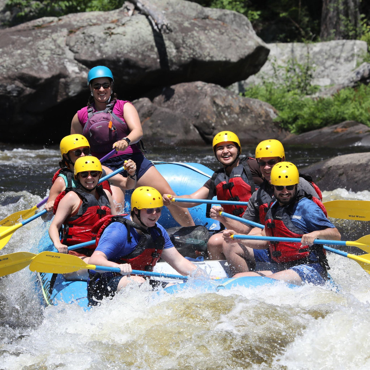 White water rafting with Mike's family in Lake George, NY