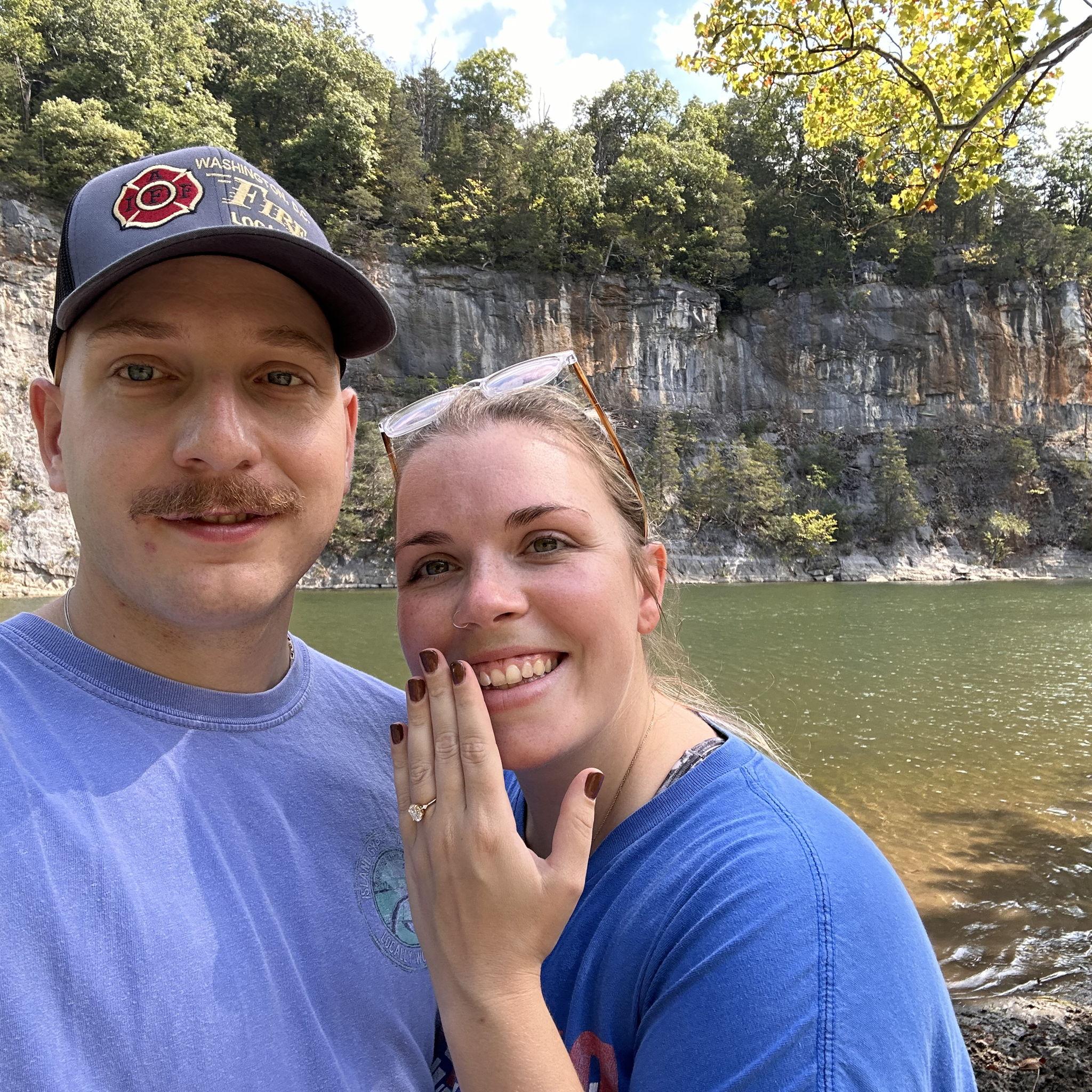 Engaged with a view!