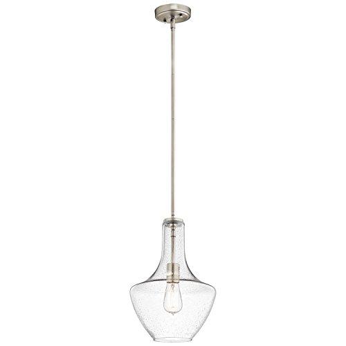 Kichler 42141NICS Everly Pendant 1-Light, Brushed Nickel