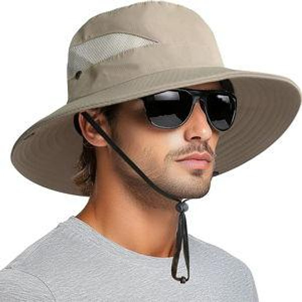 PFFY Sun Bucket Hat for Men Women 3” Wide Brim UPF 50+ Fishing & Beach Hats