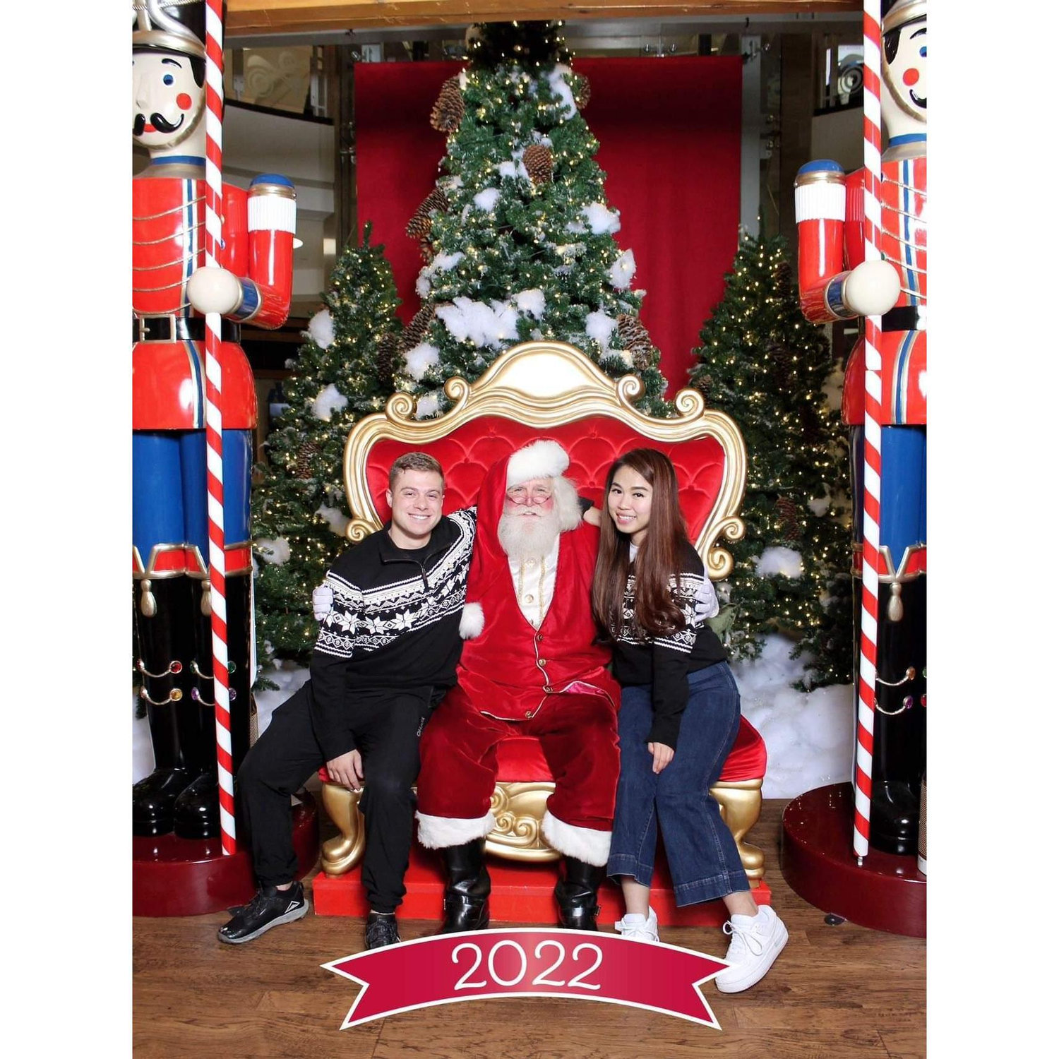 Our first pictures with Santa