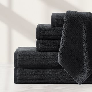 Egyptian Cotton 6-Piece Ribbed Towel Set