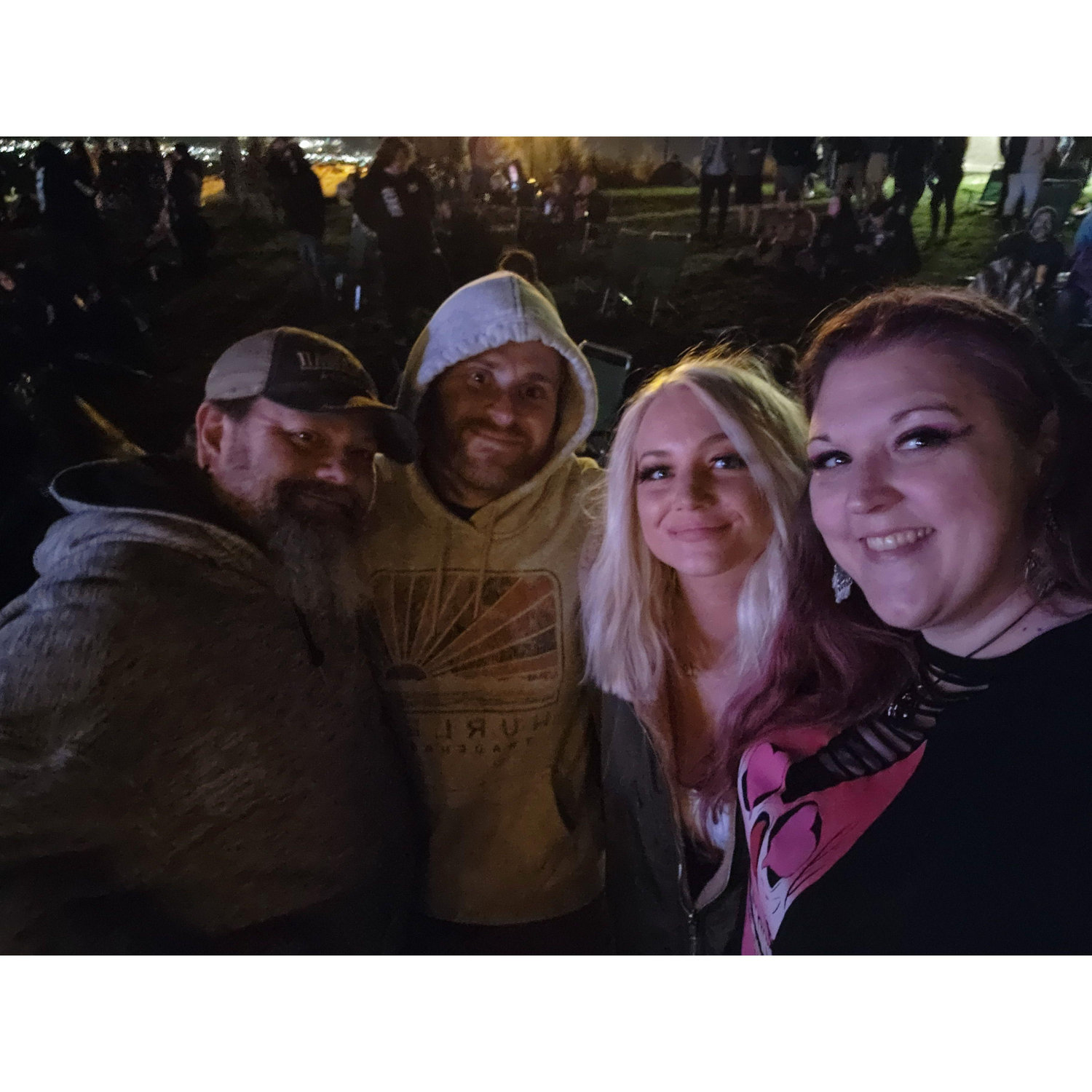 Concert with John's niece, Alex, and her husband, Cisco