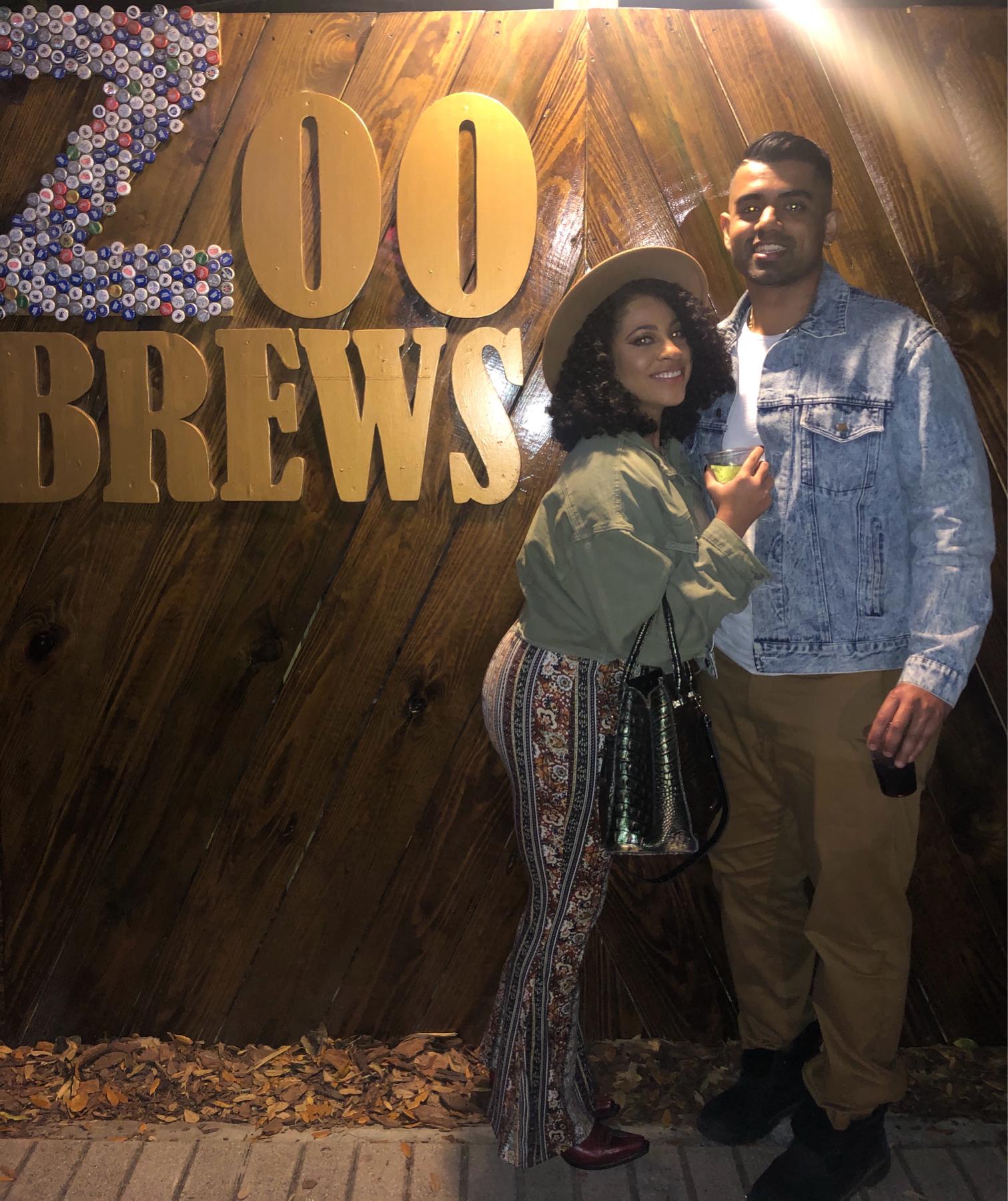 Nikki and Benoy's first Zoo Brews and ZooTampa