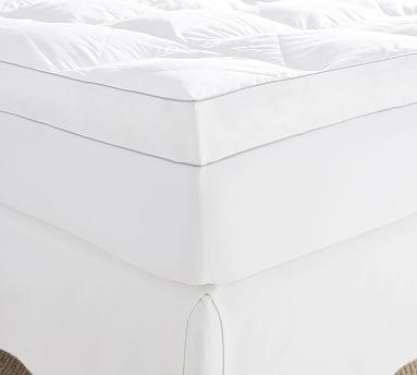 Luxury Quilted Down-Alternative 'Featherbed' with Bed Skirt, Cal. King